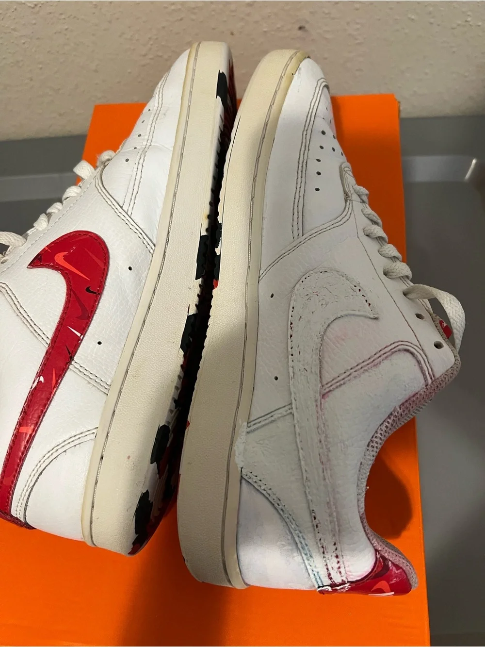 Nike court low vision White & Red Men's Low-Top